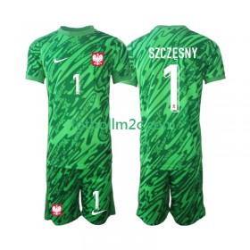 Fußballtrikots Polen Szczesny 1 Torwart Kinder Ausweich Trikotsatz 2024